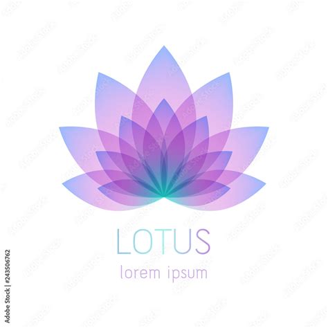 Beautiful lotus flower symbol. Stock Vector | Adobe Stock