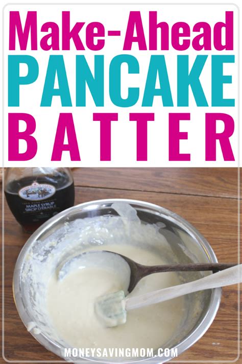 Make-Ahead Pancake Batter | Pancake batter recipe, Batter recipe ...