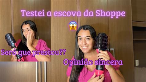 Testei A Escova Secadora De 59 00 Reais Da Shopee YouTube