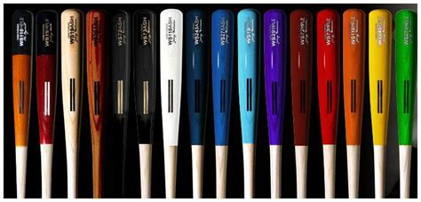 Warstic Designs Classic Wooden Baseball Bats for Color Lovers