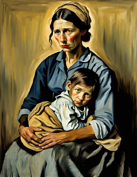 migrant mother  dorothea lange  reimagined   vincent van