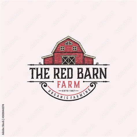 The red barn badge logo design inspiration for farm. Barn logo design ...