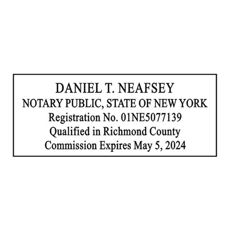 New York Pink Rectangle Notary Stamp Corp Connect