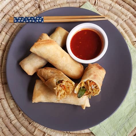 Chinese Spring Rolls With Three Dipping Sauces Chinese Spring Rolls