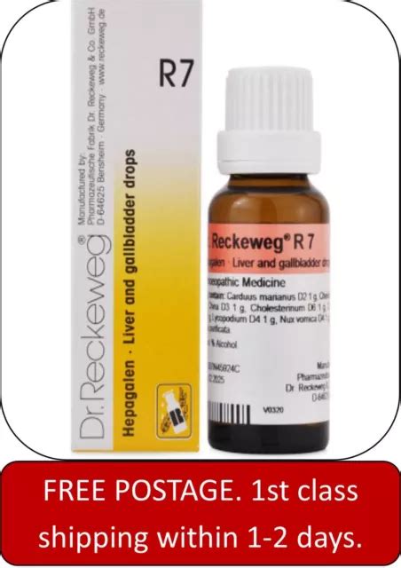 Dr Reckeweg R7 Liver And Gallbladder Drops For Stones Constipation 22ml £1299 Picclick Uk