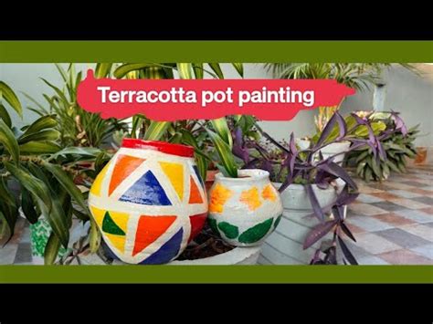 Easy Pot Painting Idea Using Masking Tape DIY Matka Craft YouTube