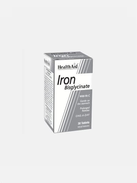 Iron Bisglycinate 30 Comprimidos Health Aid