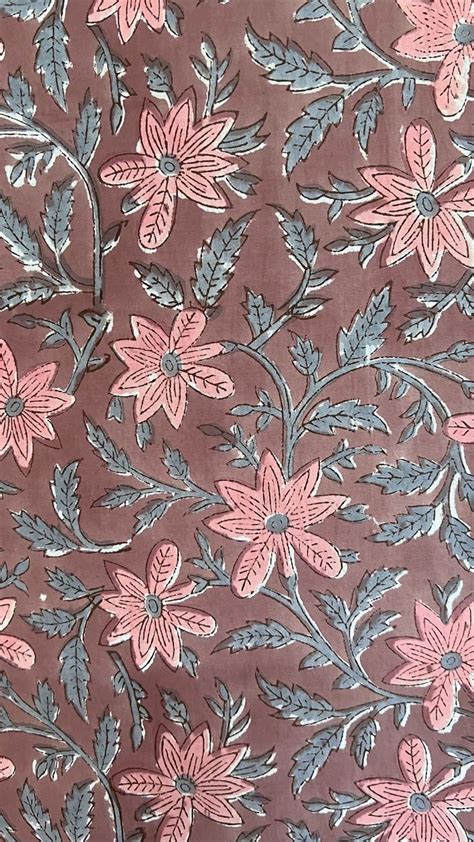 Hand Block Printed Fabric Cotton Fabric Indian Fabric Fabric By Yard