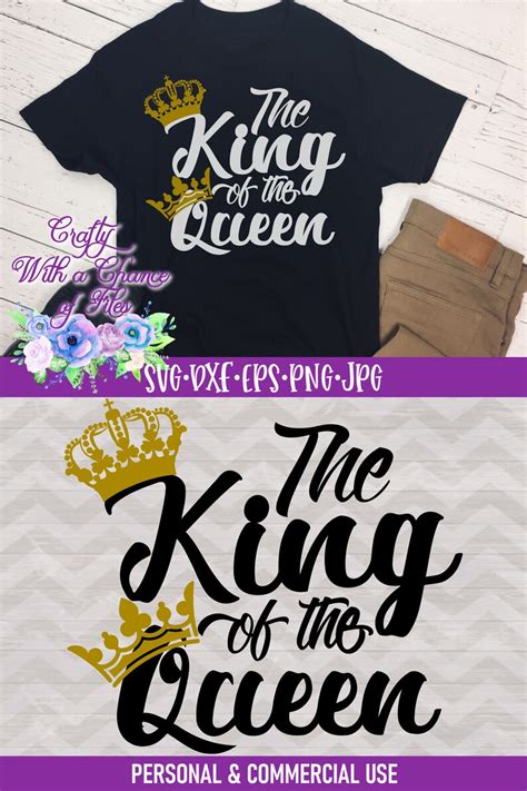 El Rey De La Reina Svg Rey Svg Su Rey Svg Diseño De Camisa De Etsy España