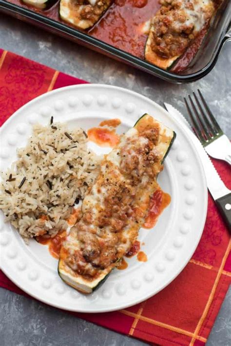 Italian Stuffed Zucchini Boats Valerie S Kitchen