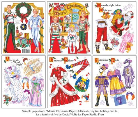 Merrie Christmas Paper Dolls By David Wolfe Old Fashioned Christmas