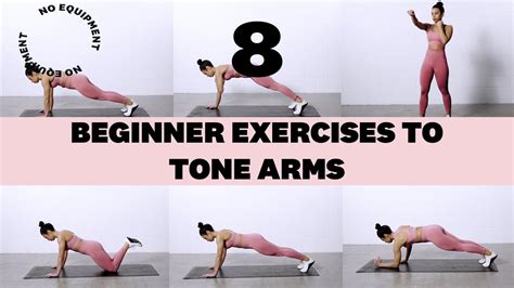 8 Beginner Exercises For Women To Tone Arms Using No Equipment Youtube