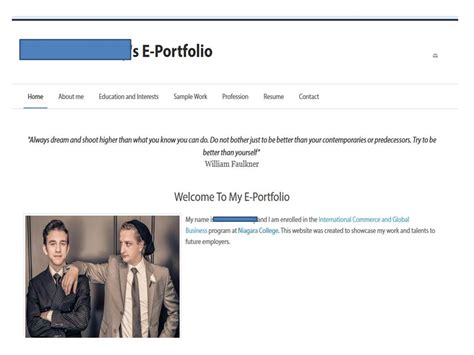 Examples - Creating an ePortfolio