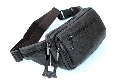 Sac banane à ceinture ajustable cuir vachette SB8093 Marron