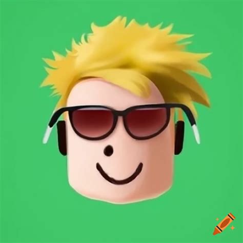 Roblox Character With Blond Hair Sunglasses And Green T Shirt On Craiyon