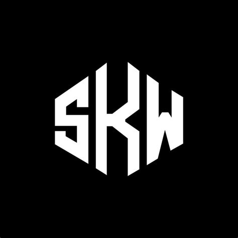 SKW letter logo design with polygon shape. SKW polygon and cube shape logo design. SKW hexagon ...