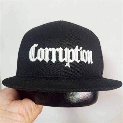 CORRUPTION SNAPBACK WIP CAP Embroidered Bull Cap Fashion Hat Snapback ...