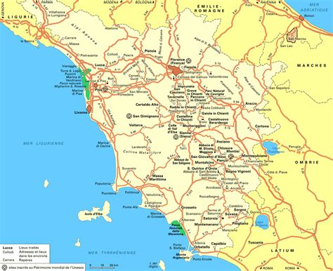 Cette région italienne voir carte de la Toscane comprend les