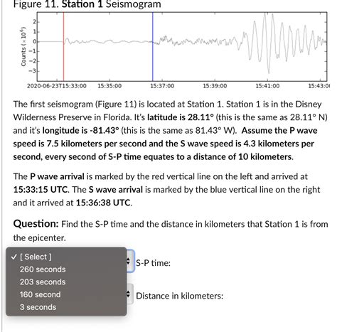 solved figure  station  seismogramthe  seismogram cheggcom