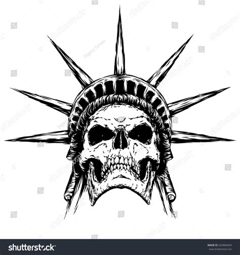 Statue Of Liberty Skull Tattoo