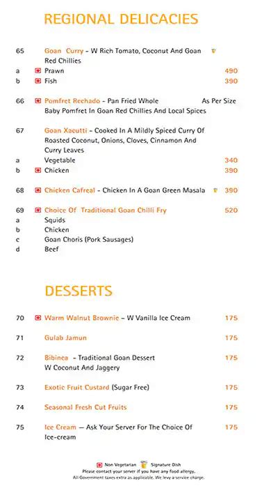 Menu At Citrus Cafe Candolim Lemon Tree Hotel