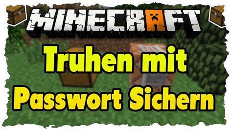 Truhen Mit Passwort Sichern Minecraft 1 8 Tutorial Deutsch HD