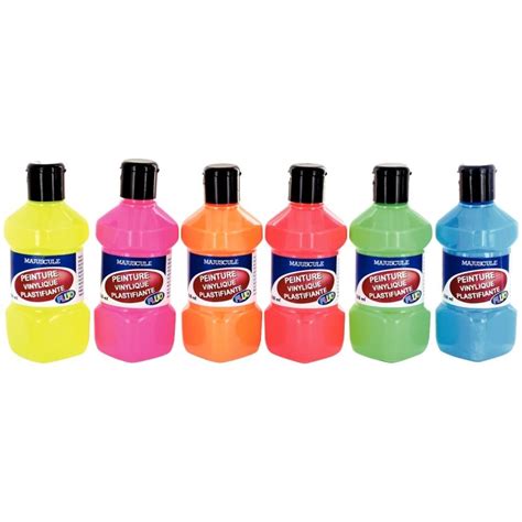 Lot De Flacons De Ml De Peinture Vinylique Plastifiante Couleurs