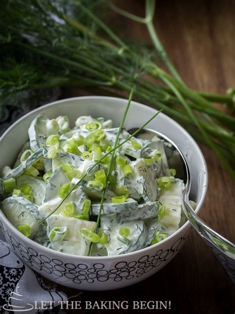 Cucumber Dill Salad with Creamy Dressing - Let the Baking Begin!