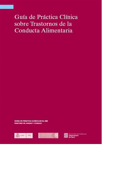 Gu A De Pr Ctica Cl Nica Sobre Trastornos De La Conducta Alimentaria