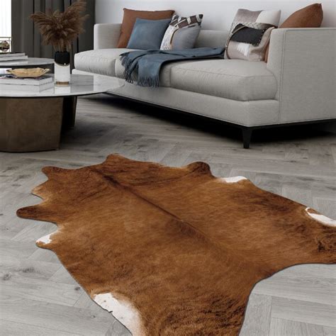 Union Rustic Littell Cowhide Brown Rug Wayfair Co Uk