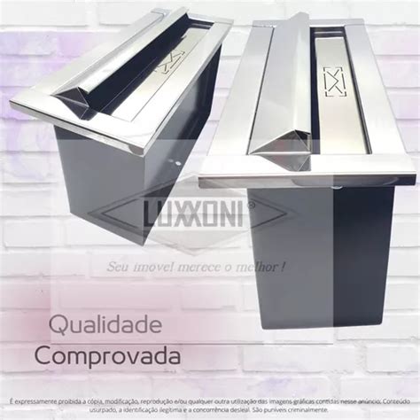 Caixa Correio Inox Carta 15cm Profundidade Slim Parcelamento Sem Juros