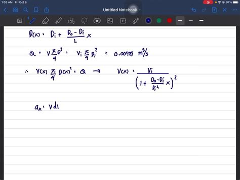 Solved A Nozzle For An Incompressible Inviscid Fluid Of Density