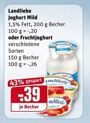 Landliebe Joghurt Mild Oder Fruchtjoghurt Angebot Bei Rewe Kaufpark