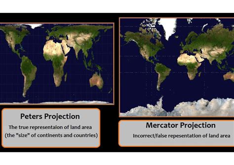 World Map Gall Peters Projection Etsy