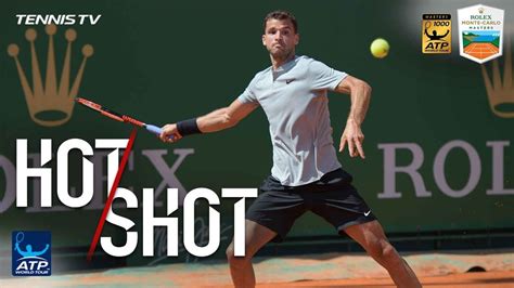 Hot Shot Dimitrov Curls Lob Winner Over Goffin In Monte Carlo 2018 Youtube