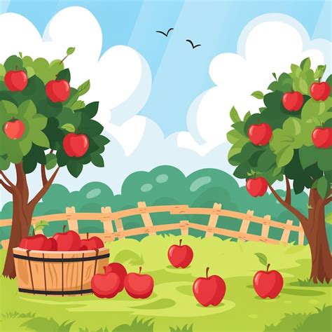 Premium Vector Apple Tree Orchard 2