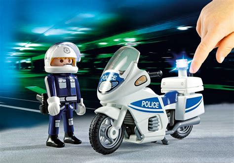 Playmobil City Action Pas Cher Motard De Police Avec Lumi Re