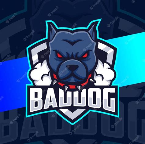 Premium Vector Bad Dog Head Mascot Esport Logo Design