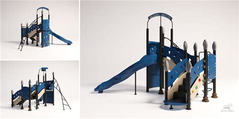 Playpark Equipment Models on Behance