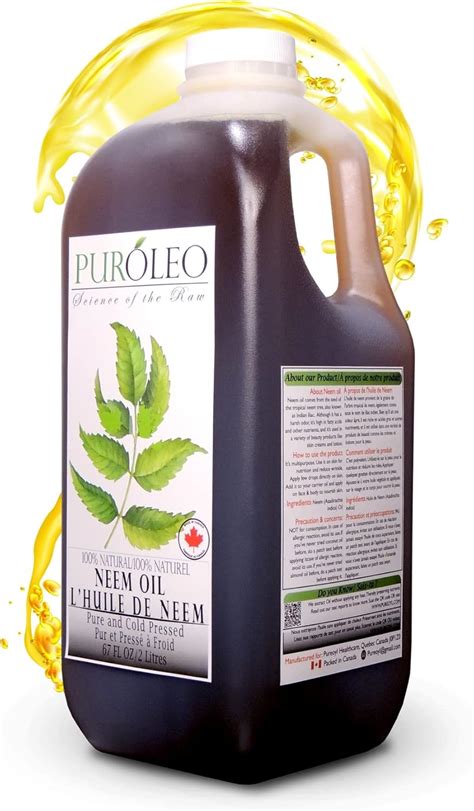 Puroleo Neem Oil Pure Made In Canada Natural Cold Pressed