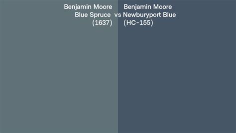 Benjamin Moore Blue Spruce Vs Newburyport Blue Side By Side Comparison