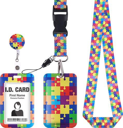 Cobee Id Badge Holder With Breakaway Lanyard Retractable Autism