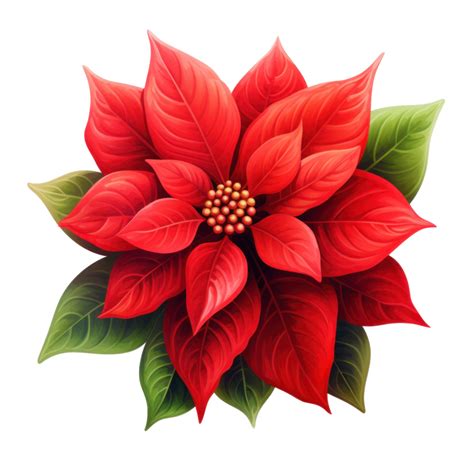 Ai Generated Poinsettia Flower Isolated 36619242 Png