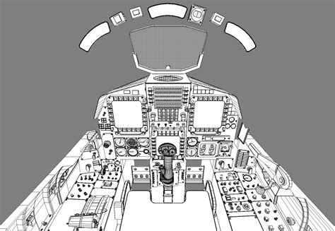 F-15E cockpit. 3D Model $200 - .max .3ds .fbx .obj - Free3D