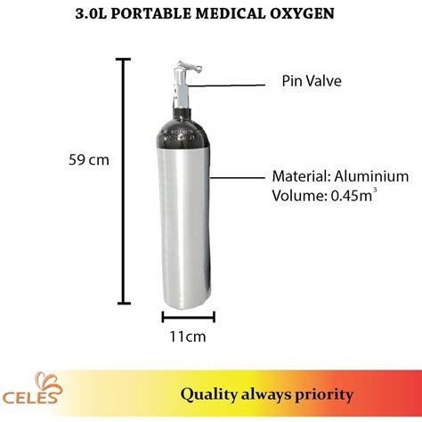 L Portable Medical Oxygen Aluminium Cylinder Complete Set Oxygen