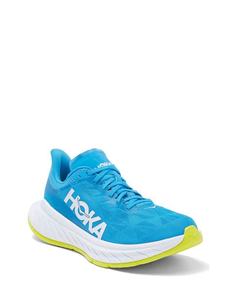 Hoka One One Carbon X 2 Running Shoe In Diva Blue Citrus At Nordstrom