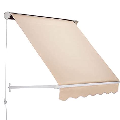 Outsunny Drop Arm Manual Retractable Window Awning Sun Shade Shelter