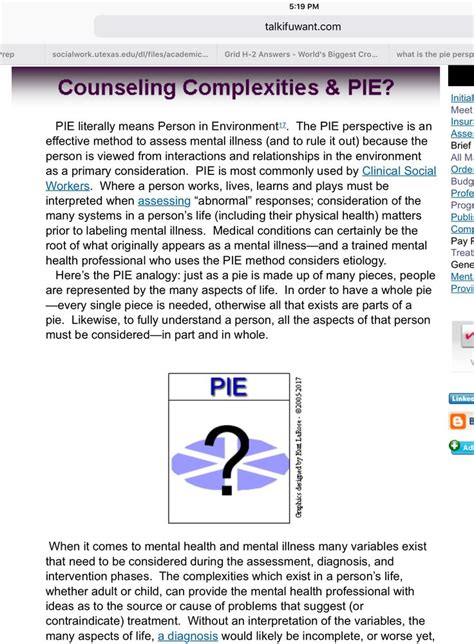 Pie Description Study Board Counseling Interactive