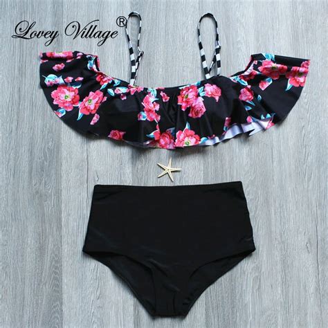 Aliexpress Buy Sexy Female Ruffle Bandeau Brazilian Bikini