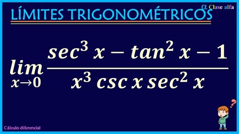 Limites Trigonom Tricos Ejercicio Youtube